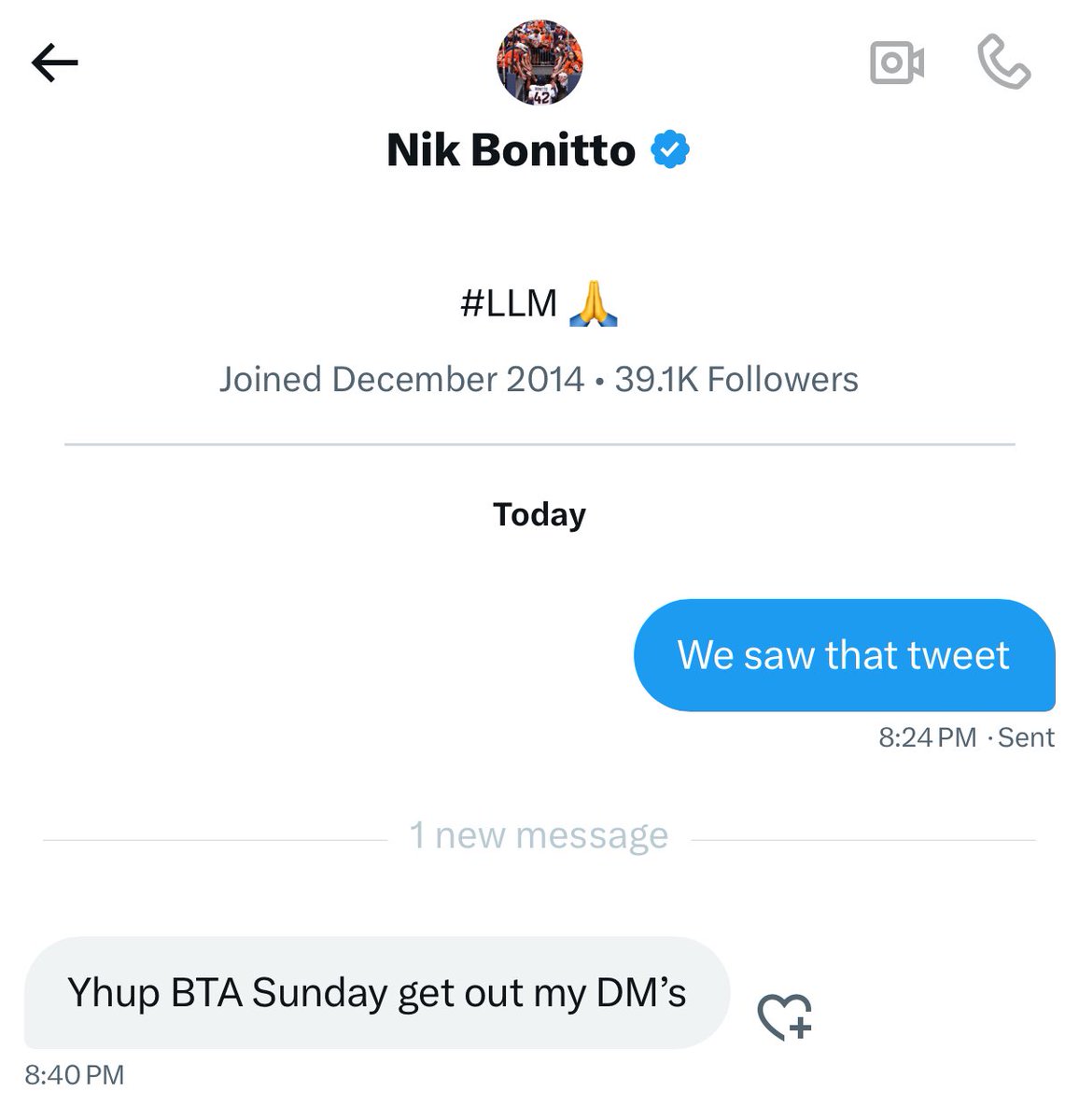 He can delete tweets but answer my dm. Tears