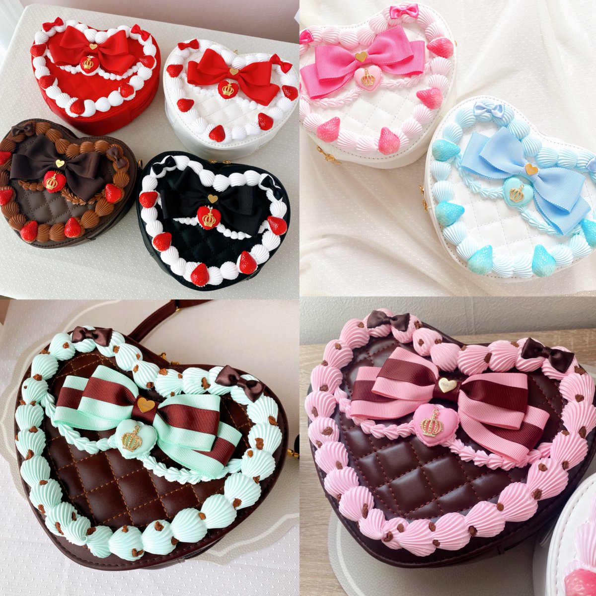 【新品未使用】 いちごケーキショルダーバッグ チェルシィ ハンドメイド 受注)いちごケーキショルダーバッグ◇ピンク | チェルシィ