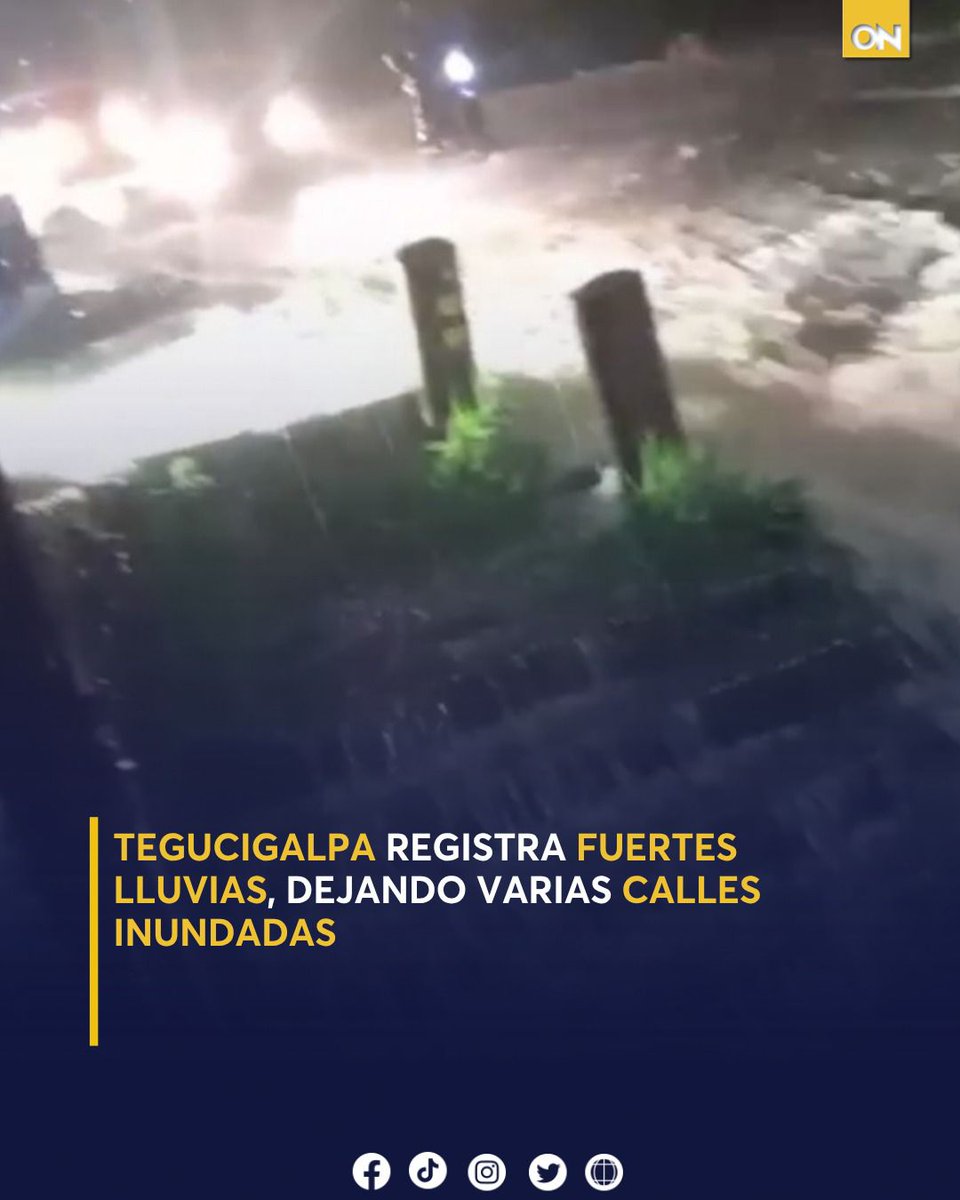 11_Noticias's tweet photo. 🌧️ Fuertes lluvias sorprenden a Tegucigalpa, Calles anegadas y tráfico lento complican la movilidad en varios sectores de la capital. ⛈️

Videos aquí 👉https://t.co/74shijJnlM

#Lluvias #CallesInundadas #Tráfico https://t.co/RujzzfzyMA
