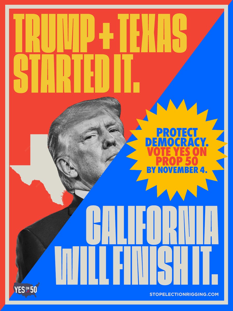 California. You know what to do. Let’s finish this fight. Vote YES on Prop 50 TODAY!