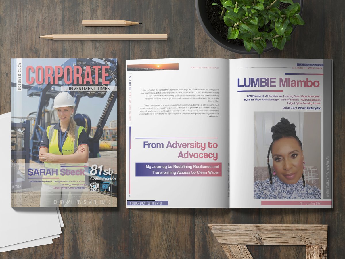 Look who made it into Corporate Investment Times! 💧✨
The Water Song is featured — yay! 🙌

A huge thank-you to Gareema Maheshwari for this grand feature.

👉 Read the full article here:
corporateinvestmenttimes.com/downloads.php?…