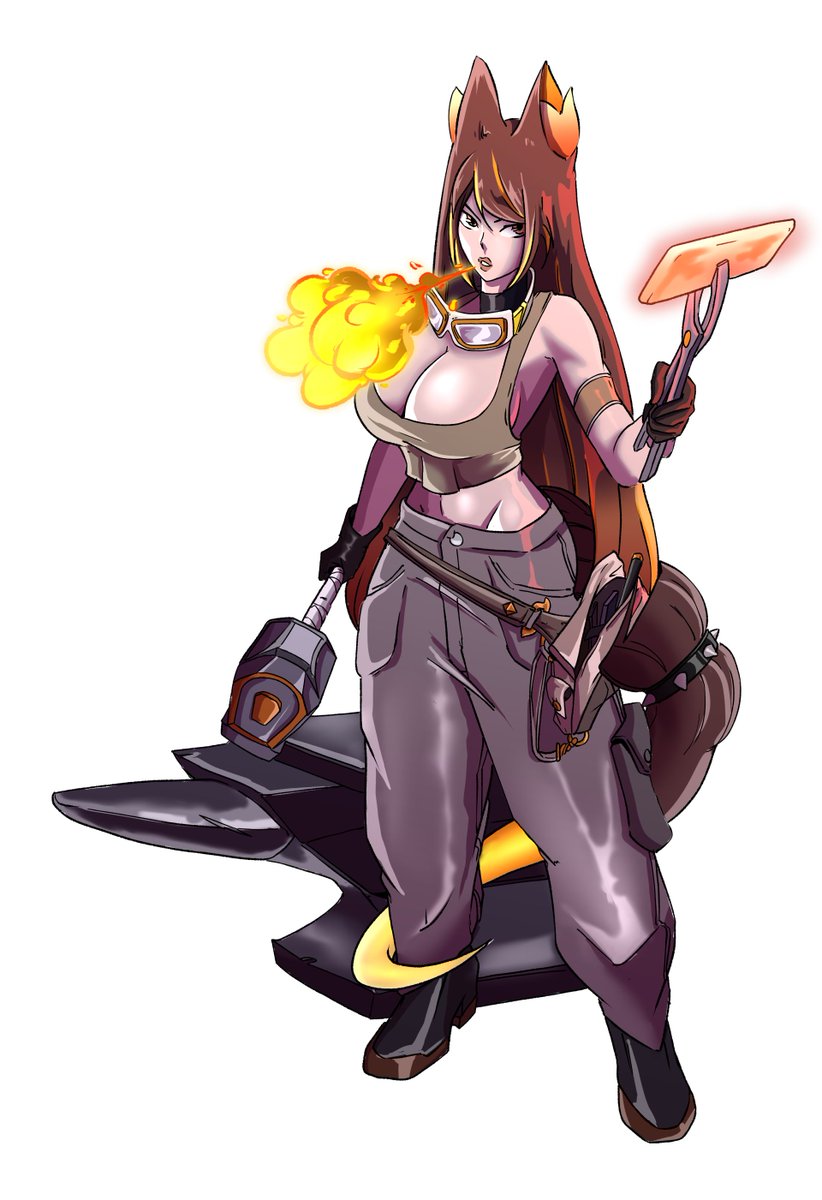 almost forgot My DnD version of blacksmith Sinder
thats all i had so far 
#sinderdoodle 
artist <a href="/Celineee231/">Celineee</a>