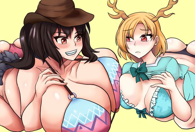 でっかい黒駒早鬼と吉弔八千慧 