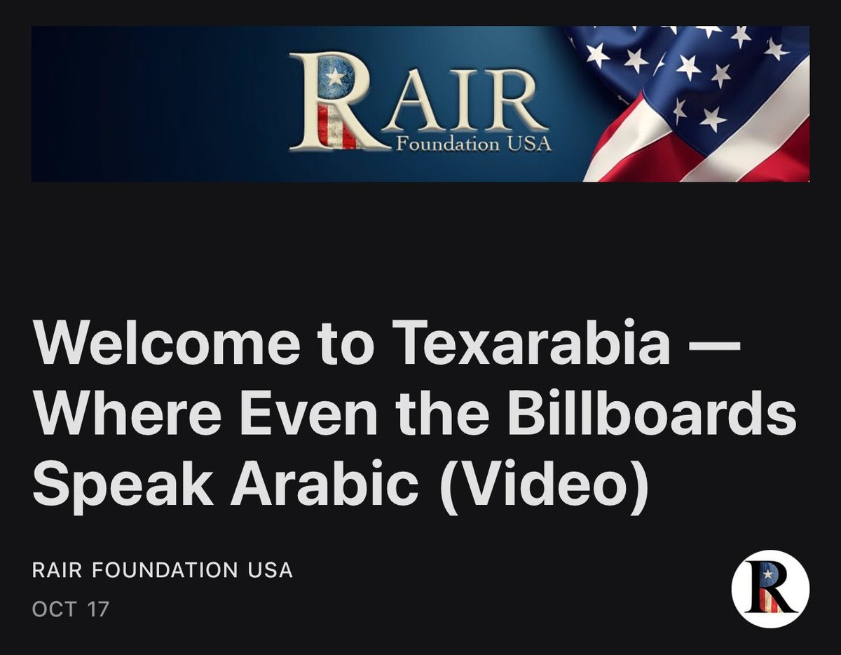 Texans, wake up! We are being invaded by Islam. Look at this billboard that’s right here in Dallas! We need to put a stop to the Islamization of Texas and America, NOW! Follow <a href="/AmyMek/">Amy Mek</a> and the <a href="/RAIRFoundation/">RAIR Foundation USA</a> for more on this!