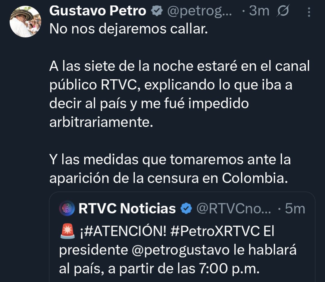 dasanchezram's tweet image. No se preocupe "señor presidente", todo el país sabe lo importantísimo que es escuchaelo, por lo que la audiencia del canal RTVC superará cualquier estadística durante su alocución

🤣🤣🤣

🤡🤡🤡

Pobre víctima, para lo único que no es un #PETaRdO, #Inepto e #Incapaz