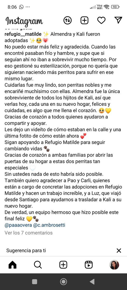 @refugio_matilde #Adoptadas que felicidad 💗