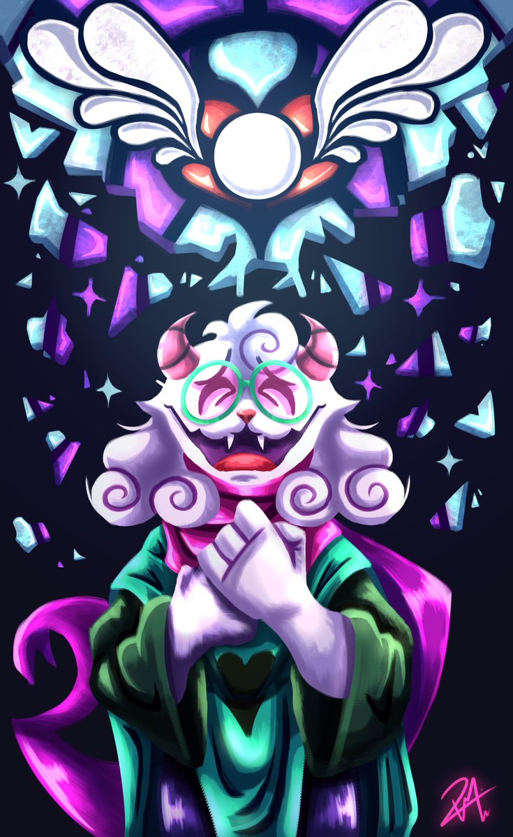 EVERYTHING'S IS OKAY, KRIS...
LOOK, I..... I'M SMILING!

#DELTARUNE #deltarunefanart #Ralsei #fanart #art #smallartist