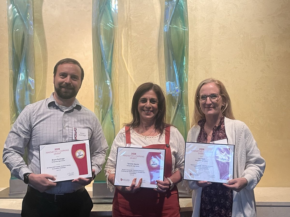 KHS_Chiefs's tweet image. Exciting news! 🌟 Mrs. Todd &amp;amp; Mrs. Soccio earned a VBEd Foundation grant for library hydroponics, and Mr. Dulmage for 3D printing! 💧🖨️ Innovation is thriving at KHS! 💙💛 #KempsvilleStrong #VBEdFoundation