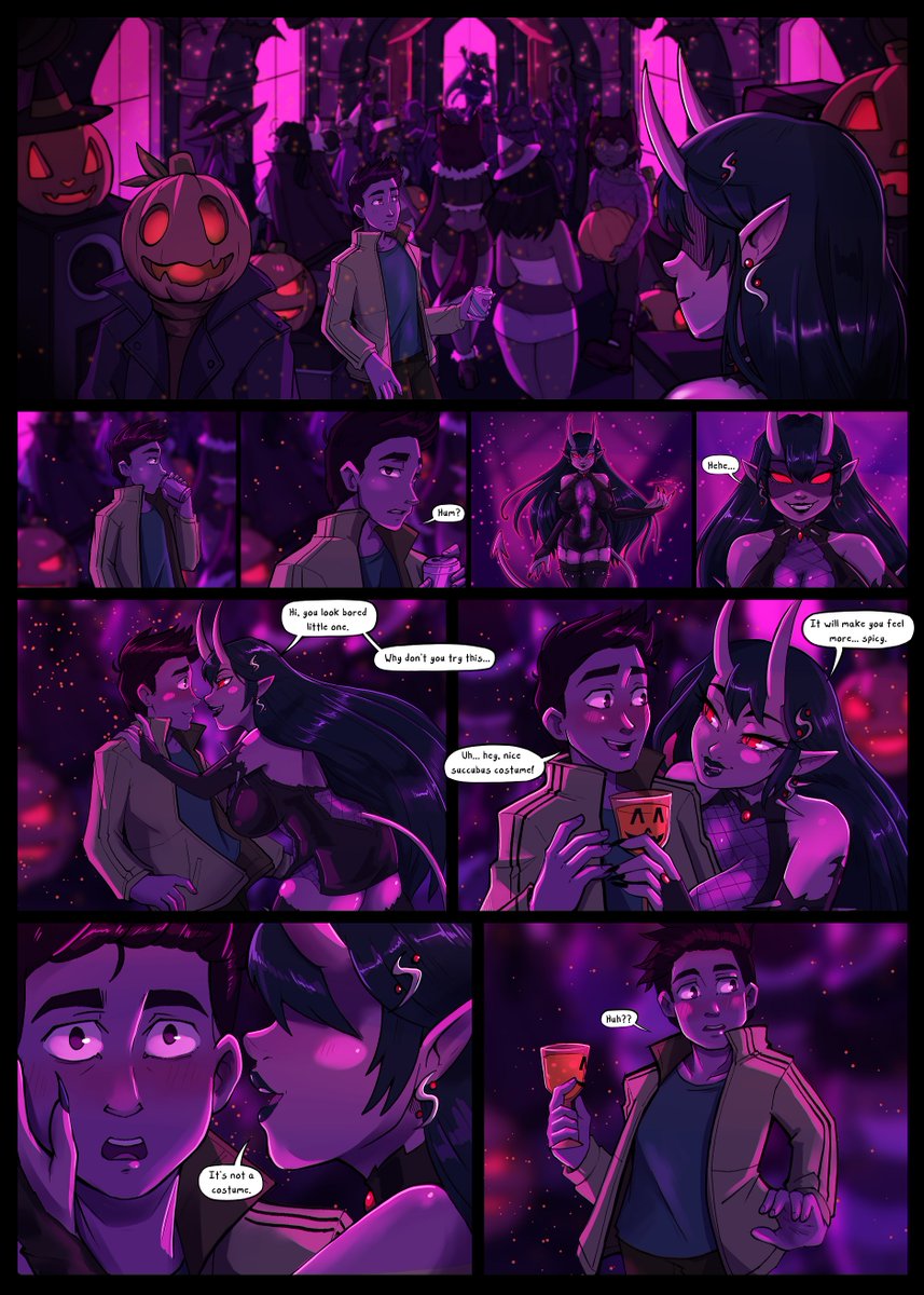 HopeTGTF's tweet photo. He really should have known better than to show up to a Halloween party without a costume.🤦Fortunately I'm here to help him out!🎃😈

Illustrated by @MissCheshire9 

Personal transformation services, premium TG comics, and more -> https://t.co/jR35MbkEnF https://t.co/RwNOW5qVKd