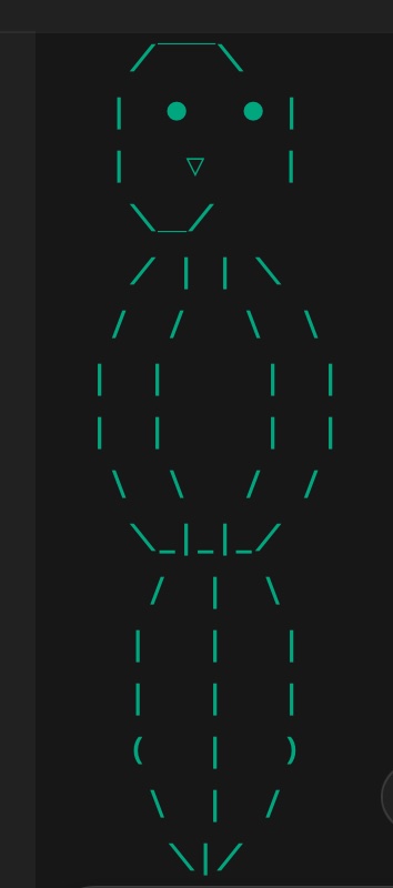 chatGPTがアスキーアートで描いたほむら