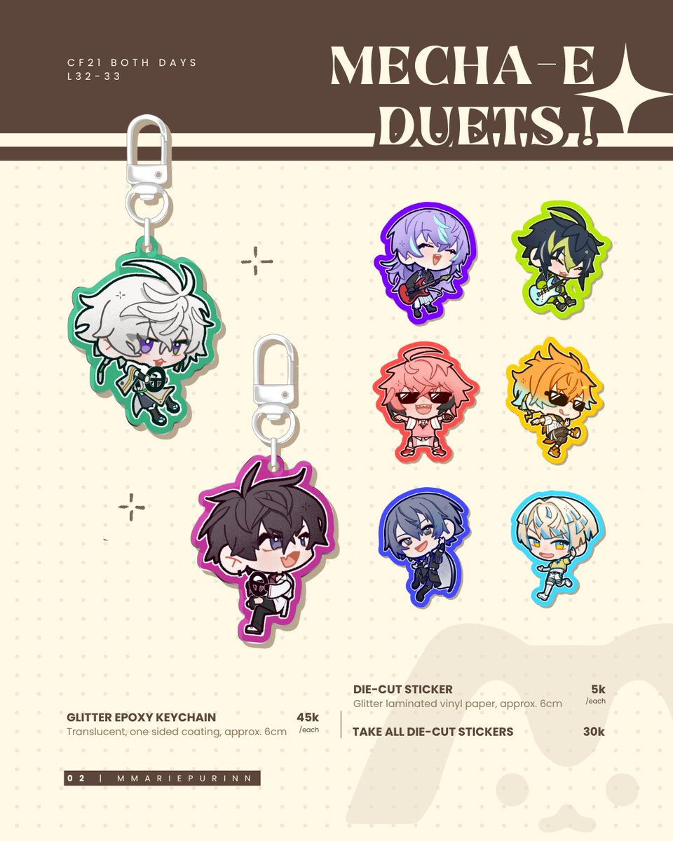 [ like &amp; rt is much appreciated! ]

hello!! i'm finally back on making fanmerch!!! yippe!!!! here's my CF21 catalog~🥳

book it early from the link below‼️👇 
🔗 forms.gle/xRdxwk9bFnfaDV…

nijisanji (dytica, mechatu-a), genshin, 18trip, original
#comifuro21 #comifuro21catalog