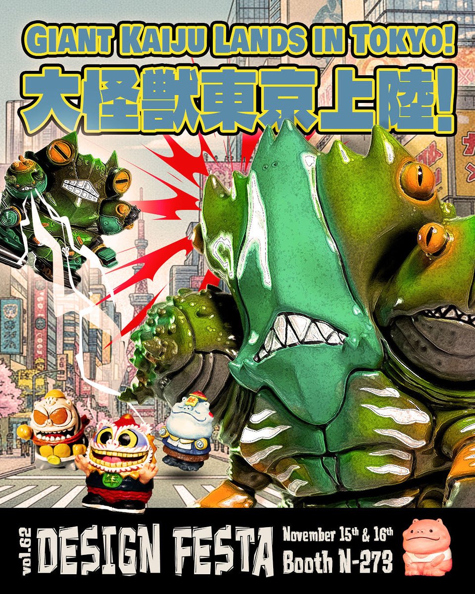 We’re coming to Tokyo Big Sight this Nov 15–16! Bringing our latest sofubi kaiju and handmade resin toys  Come visit us at Booth N-273 and say hi!
🗓️ Date: Nov 15–16, 2025 📍 Venue: Tokyo Big Sight, West &amp; South Halls 🧩 Booth: N-273
#tekxtoys #designfesta #ソフビ #arttoy