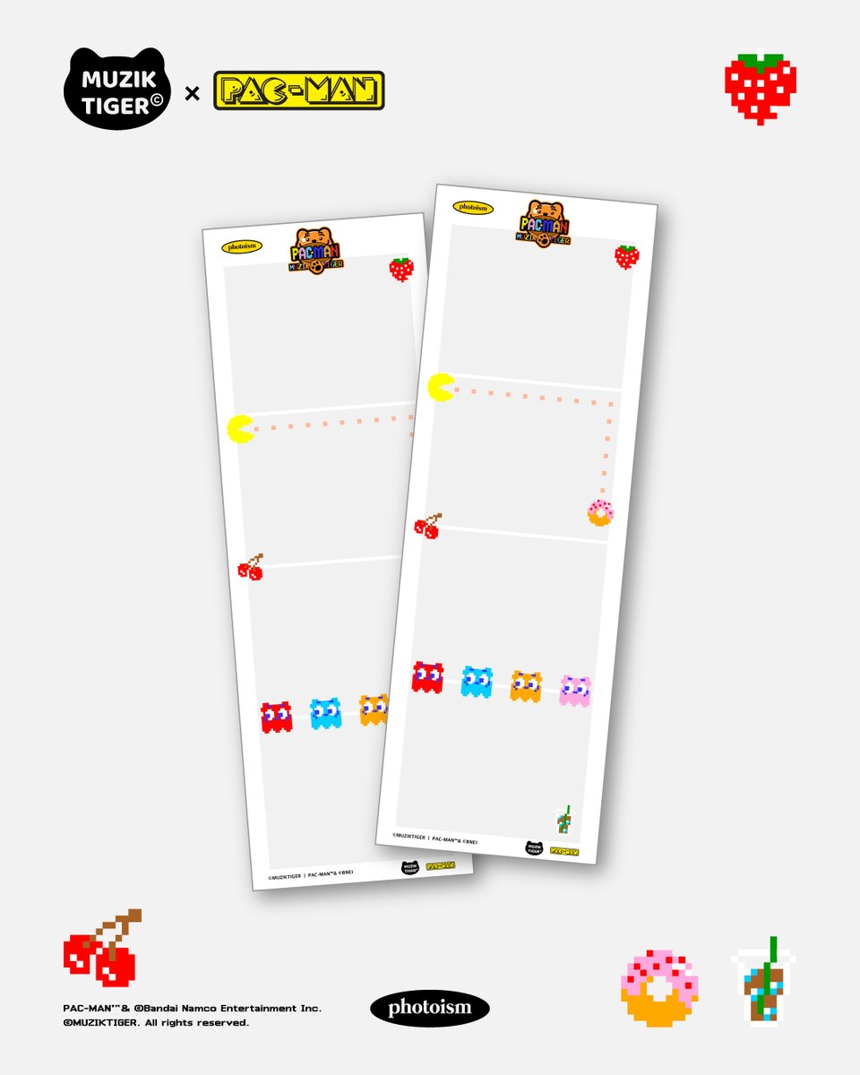 PHOTOISMㅣMUZIK TIGER X PAC-MAN
FRAME OPEN !

パックマンとトゥンランイを同時に楽しもう〰!

📅 25.10.20 - 25.12.14
📸 このフレームは 一般のフォトイズムボックスおよびカラード店舗 でのみ撮影可能です。
ホテルやショッピングモールなどのポップアップ店舗は対象外