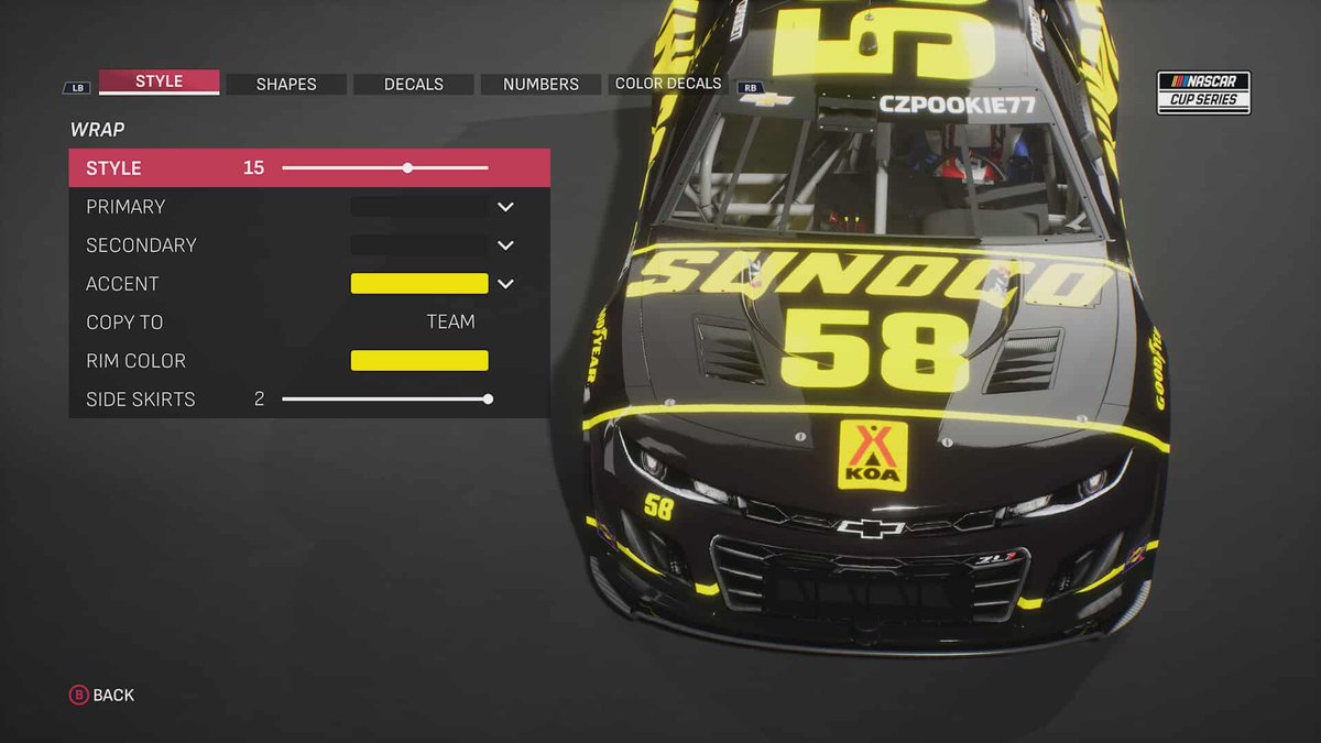 GCain18's tweet photo. @iRacingMyers @Nascar25Game https://t.co/rxMprC7gir