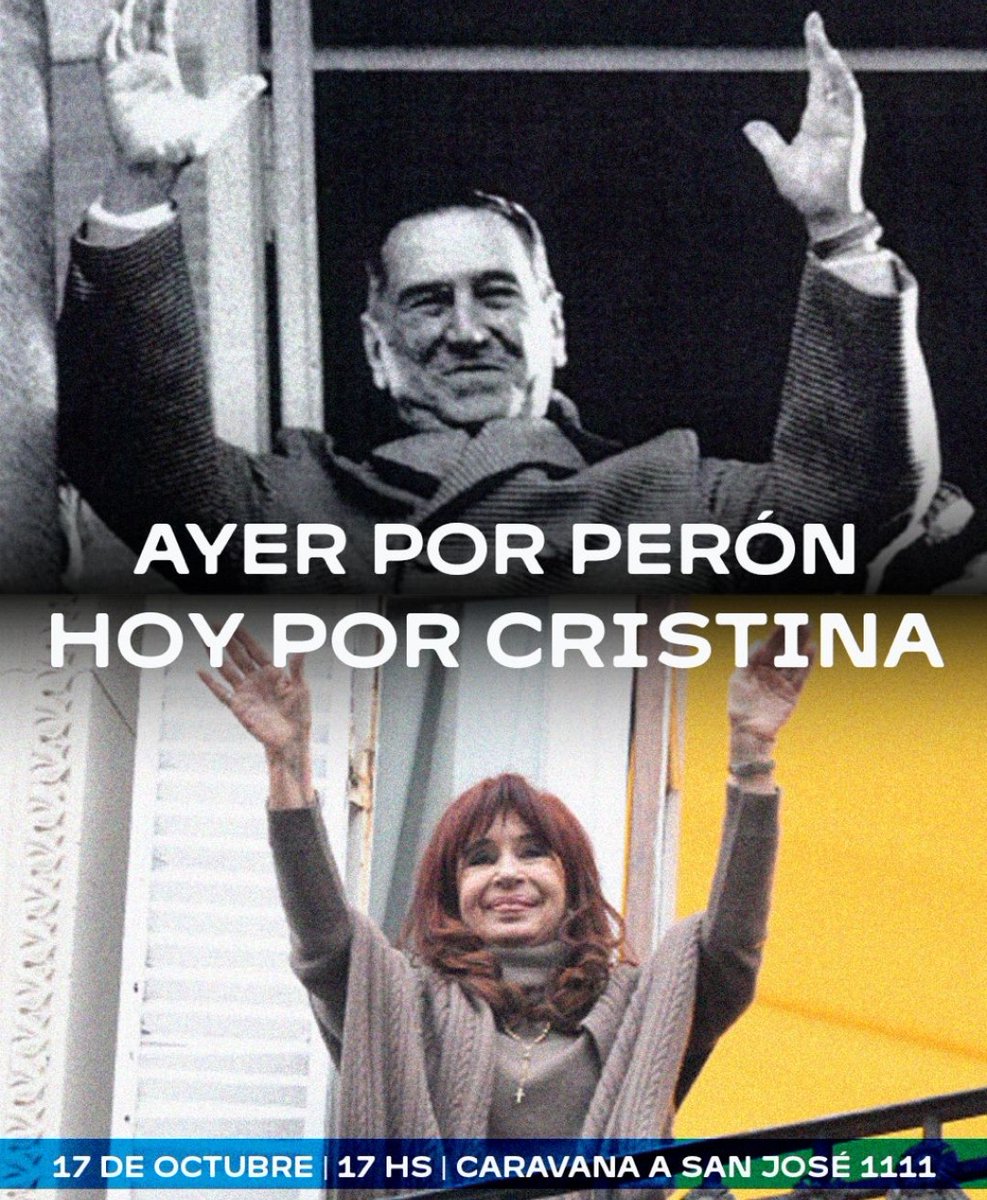 alicfka's tweet photo. Mañana caravana nacional a la casa de Cristina 
Mi cumple y #DiaDeLaLealtad https://t.co/Fd30s9Mcp6