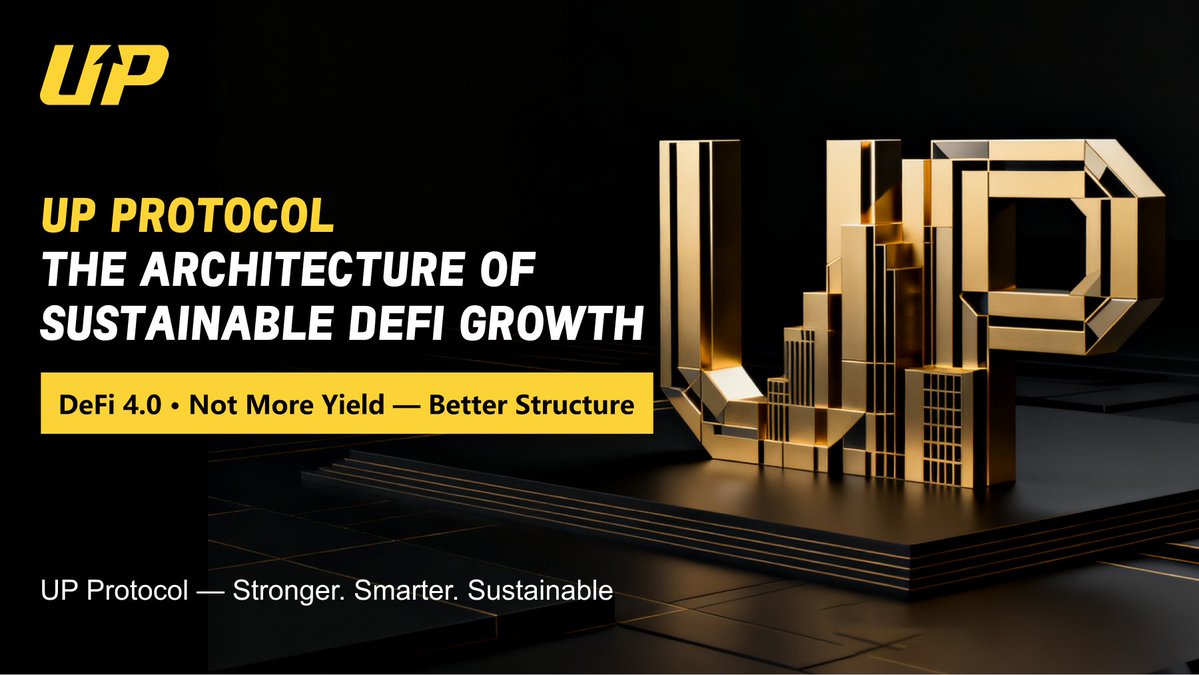 UPProtocol_Web3's tweet image. DeFi 4.0 isn’t about chasing higher yields — it’s about rebuilding the structure.
UP is that structure — a self-driven engine for sustainable, fair, and real growth.

Every stake, every trade, every referral runs on transparent code — no trust needed, just protocol.
This isn’t…