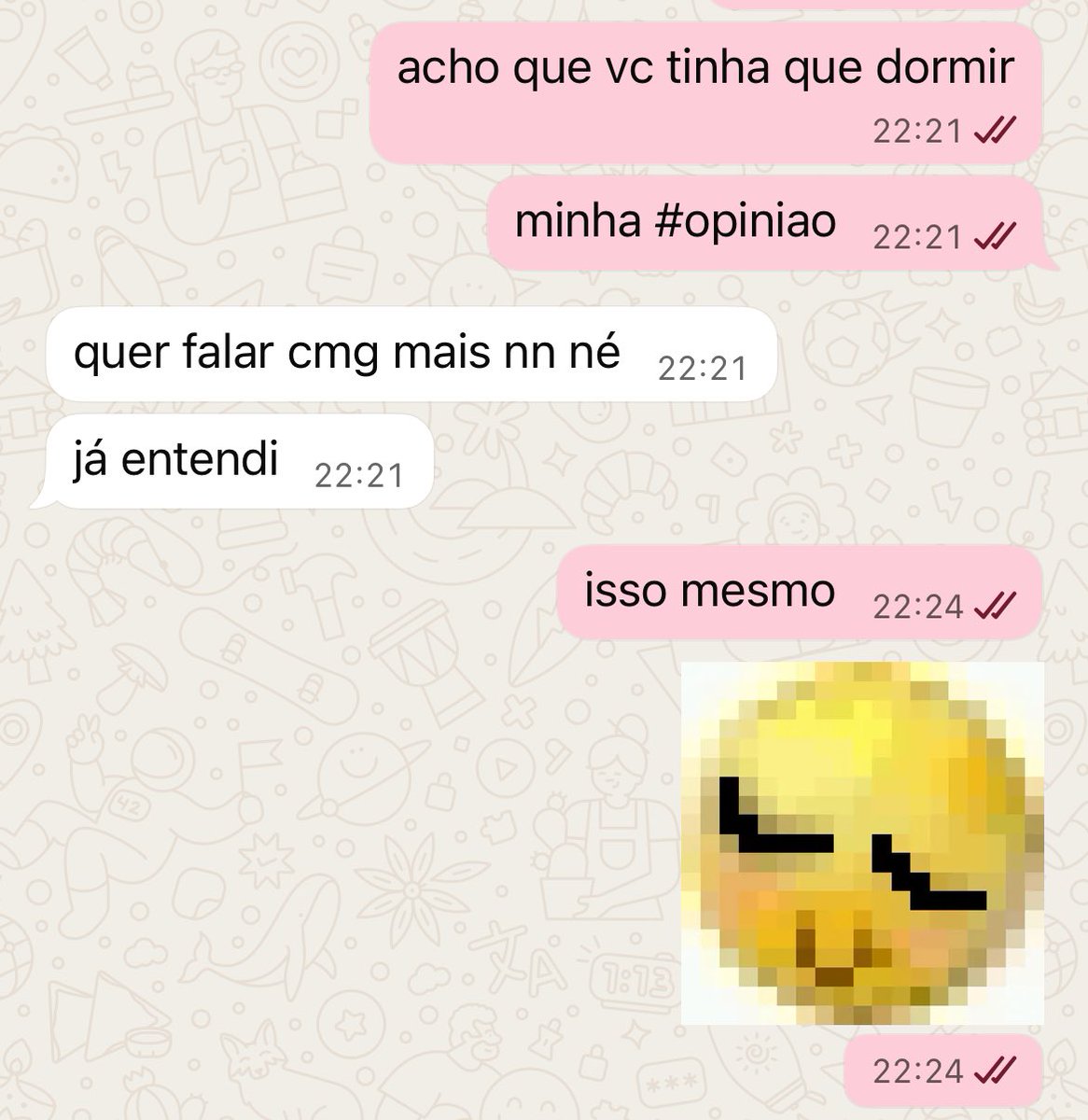 o meu nível de paciência tá assim ultimamente