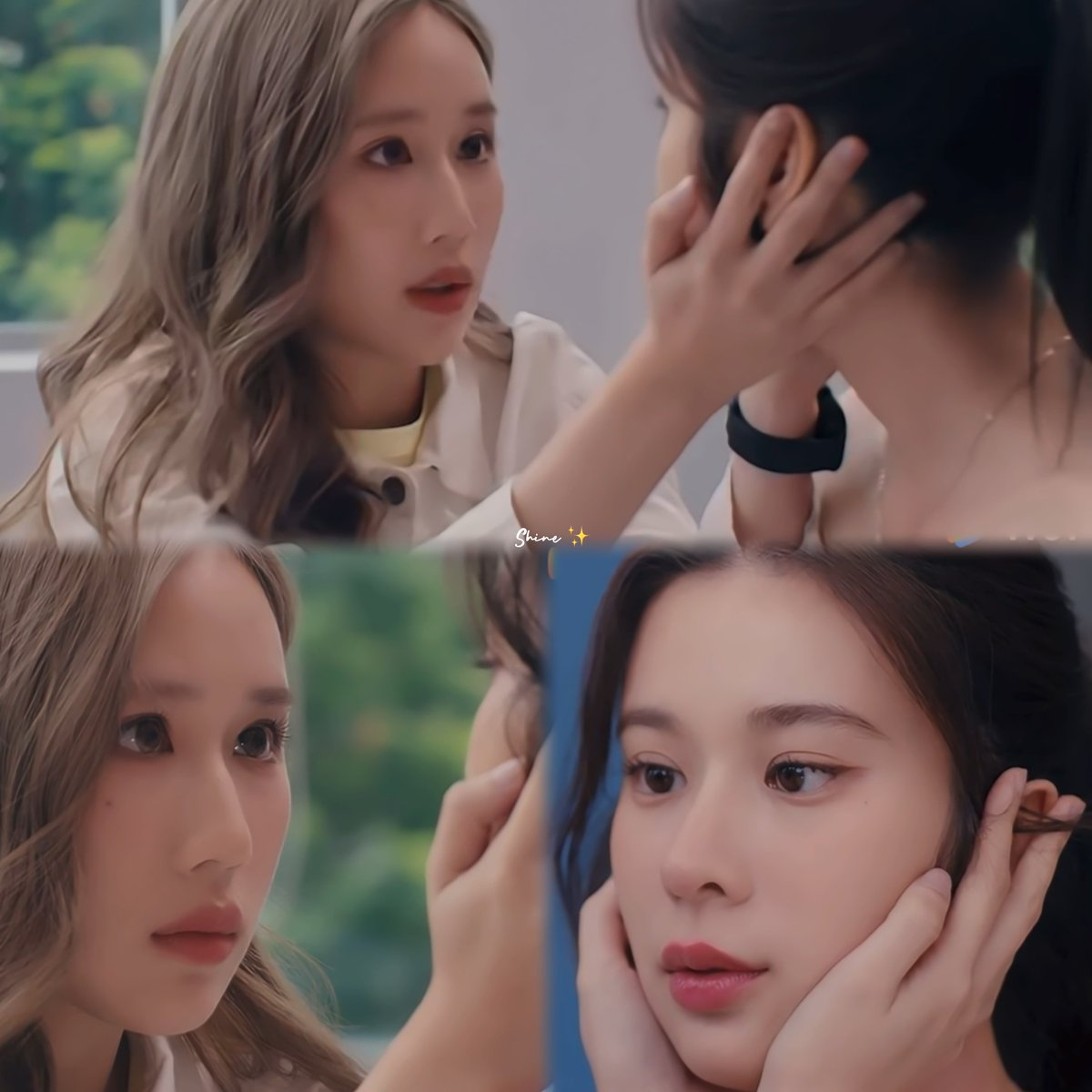 yanshine39's tweet photo. Only in Thai GL dramas do you see the ultimate heart-stealing move—
unexpectedly holding her face, locking eyes, and sparking that close-up electric gaze. 💓😳

Have you learned this move yet?😌

Home Sweet Home

#LoveDesignEP3
#LoveDesign
#KaoJaneJaneKao 
#PoisonousLoveTheSerie https://t.co/8wIaE6uI92