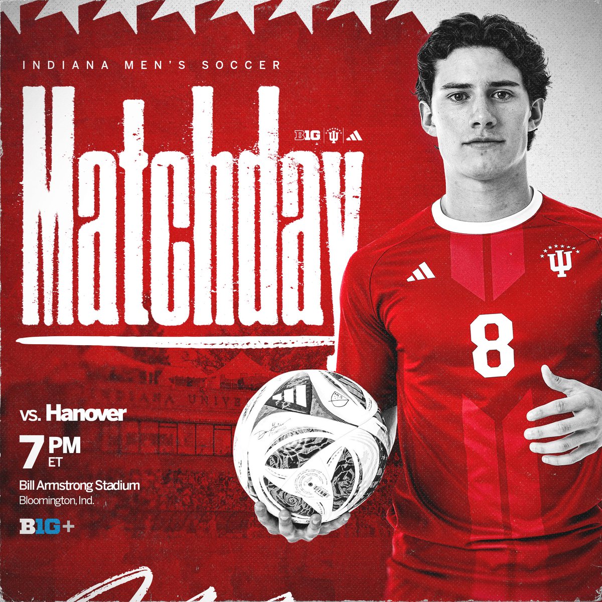 IndianaMSOC's tweet photo. Senior Night at The Bill. 🥹

🆚 Hanover
⏰ 7 p.m. ET
📺 B1G+
📍 Bill Armstrong Stadium https://t.co/om9d50Mydn