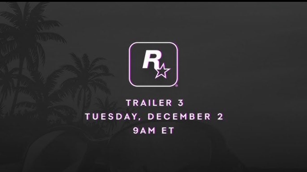 According to the famous leaker Tez2, the third trailer for the game #GTA6 is scheduled to be showcased on December 2, and it is said to focus outside the city of Leonida. #GTAVI