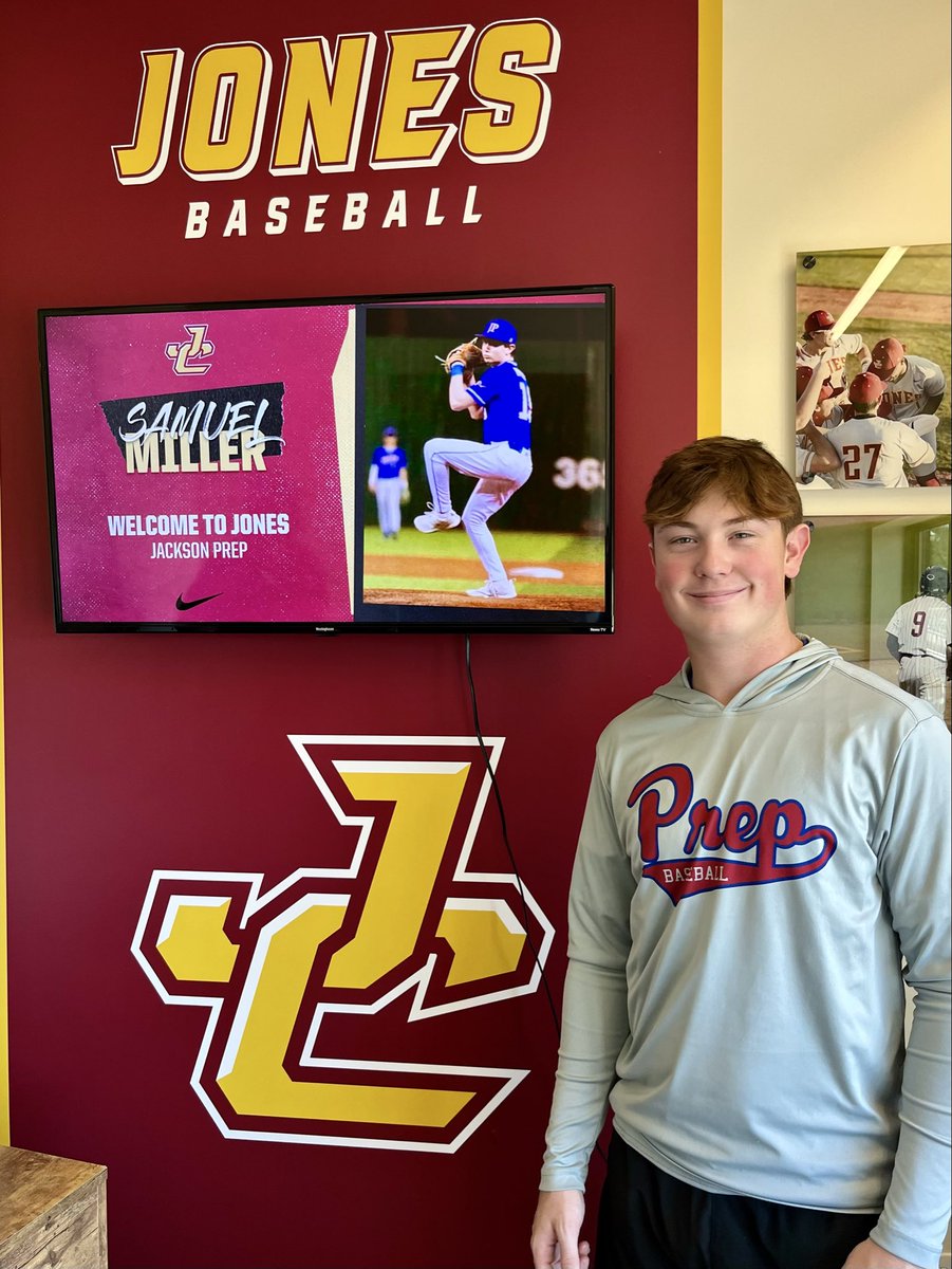 Thank you! <a href="/JC_BobcatsBB/">Jones College Baseball</a> for awesome visit. Had great time touring campus and baseball facilities. Coach Wes Thigpen, Coach Trey Harrington and Coach Jonathan Parker were very welcoming and supportive. <a href="/JCBBDevelopment/">Jones College Baseball Player Development</a> <a href="/Coach_Thig/">Wes Thigpen</a> <a href="/TreyHarrington5/">Trey Harrington</a> <a href="/JP_made_it/">Jonathan Parker</a>