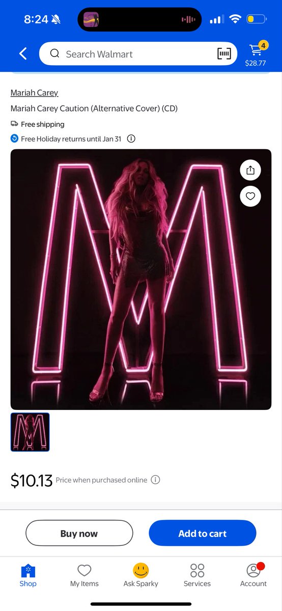 lambs! the alternate cover version of “caution” is available on walmart.com for $10!