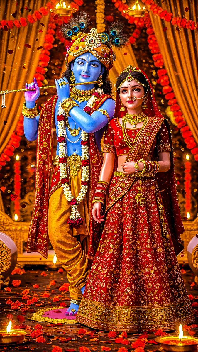 🚩🕉️🌺 राधे कृष्ण 🌺🛕🚩

"वृन्दावनेश्वरी राधा, कृष्णो वृन्दावनेश्वरः।
जीवनेन धने नित्यं, राधाकृष्णगतिर्मम॥"

राधा वृन्दावन की स्वामिनी हैं, कृष्ण उसके अधीश्वर — मेरा समर्पण इनकी शरण में सदा रहे

☸️🔱🪷📿🙏🏻💫
जय श्री राधे कृष्णा 🚩
श्री राम 🚩

#GodMorningFriday 
#FridayFitness