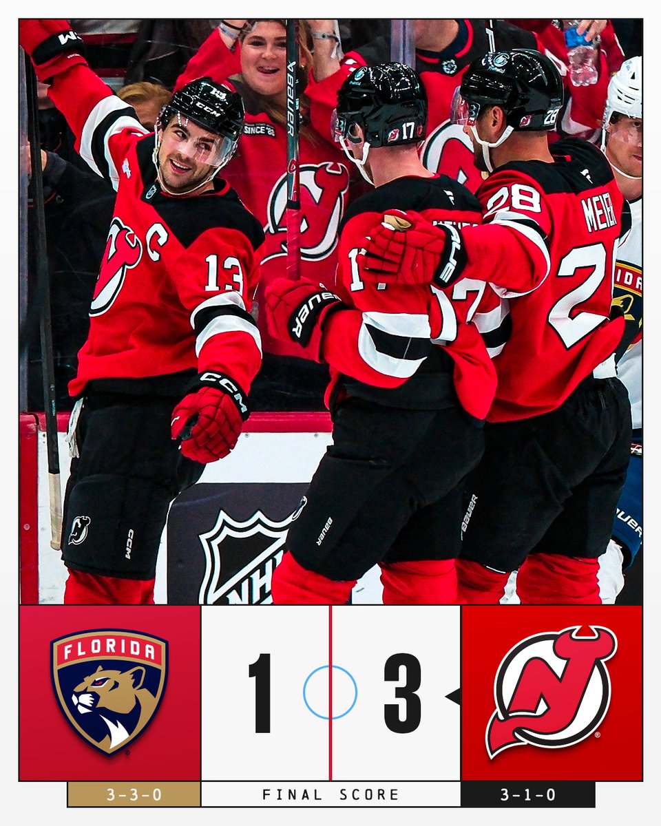 The <a href="/NJDevils/">New Jersey Devils</a> win their home opener! 🏠