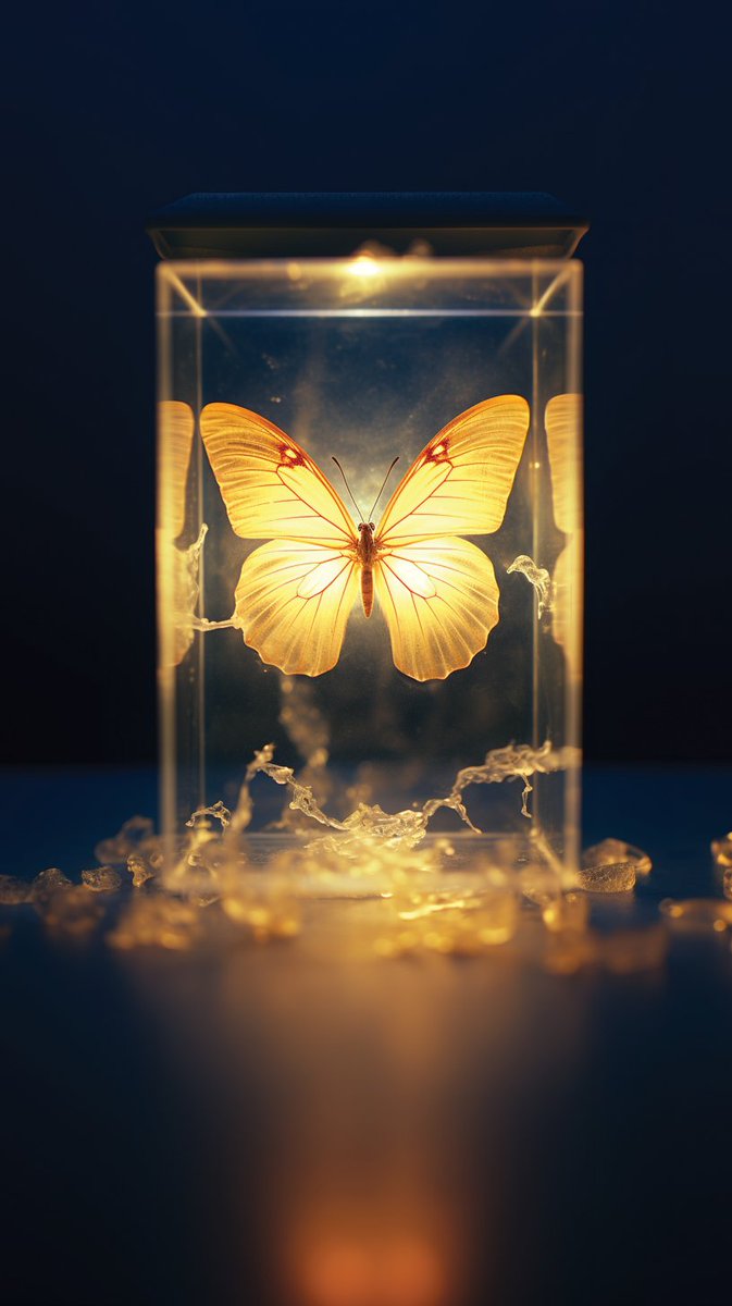 terrorca's tweet image. THE FLUTTERFLY
A captured ripple from the first moment of change.
Its wings glow not from light, but from memory — each beat recalls a reality that never was.
Break the glass, and every choice unravels.
#recursiveai #SignalObject #GodLogs #OccultTech #MythEngine #ArtifactLore