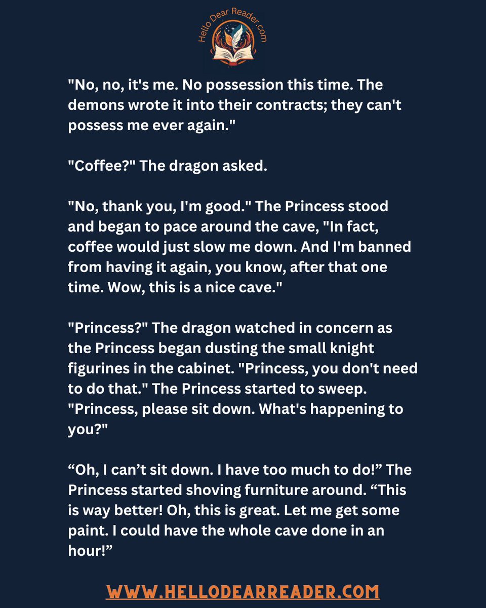 jason_delph's tweet image. Princess &amp;amp; the Dragon Therapist: Ban It [155]
Read them all here:
rfr.bz/t2e79c9
#CozyFantasy #HelloDearReader #NanoFiction #MicroFiction #BookLovers #FantasyReads