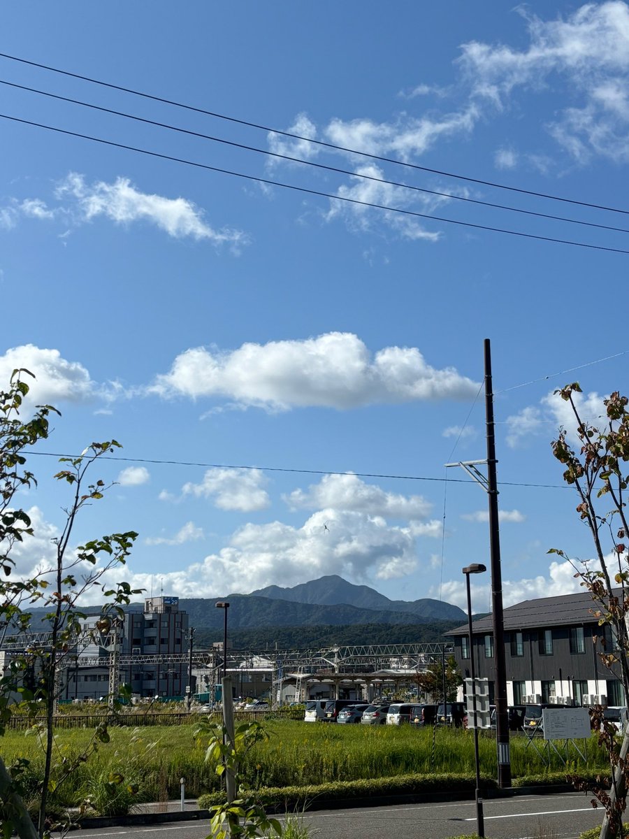 おはようございます🔆 朝からとてもいいお天気ですね！ 青空に白い雲が