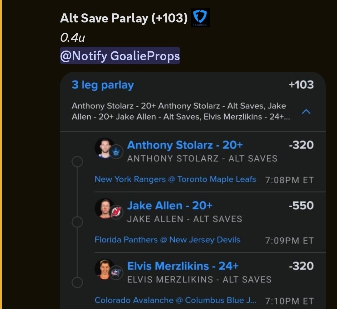 Cash the alt save parlay!

✅️ +103

<a href="/MoshPickDiscord/">TheMoshPick</a> 

#GamblingX