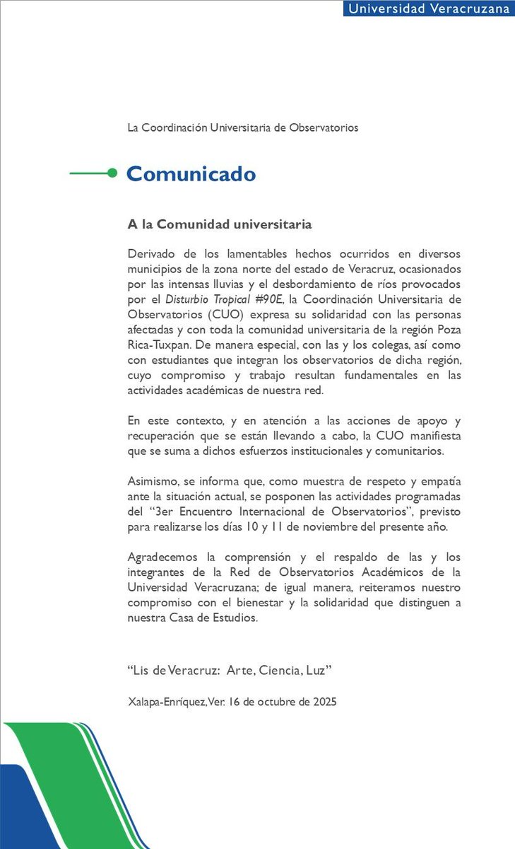 Coordinación Universitaria de Observatorios UV (@cuo_uv) on Twitter photo 