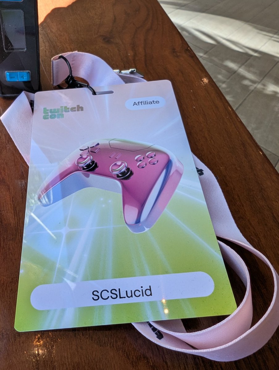 SCSLucid's tweet photo. Let the games begin. Social battery already running low but the goal is to be present and try to make friends. May the odd be ever in my favor... #TwitchCon2025 https://t.co/vakMRnqBzU