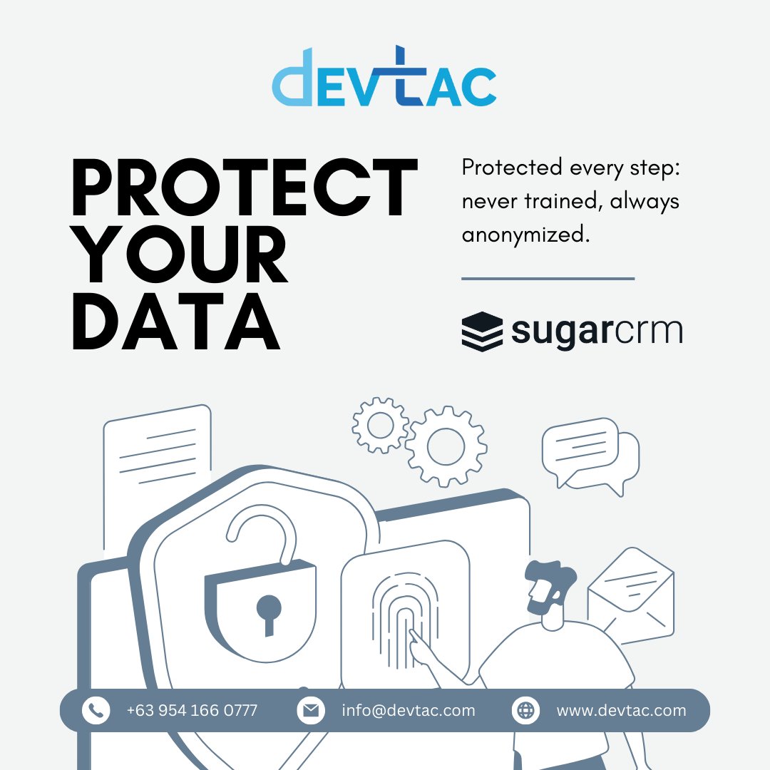 devtaccrminc's tweet image. 🔒 Your business data deserves the highest level of protection. With multiple security layers, anonymization, and strict safeguards, SugarCRM ensures your information stays safe and private.

Learn more 👉 zurl.co/XH04r

#SugarCRM #DataSecurity #CRM #PrivacyProtection