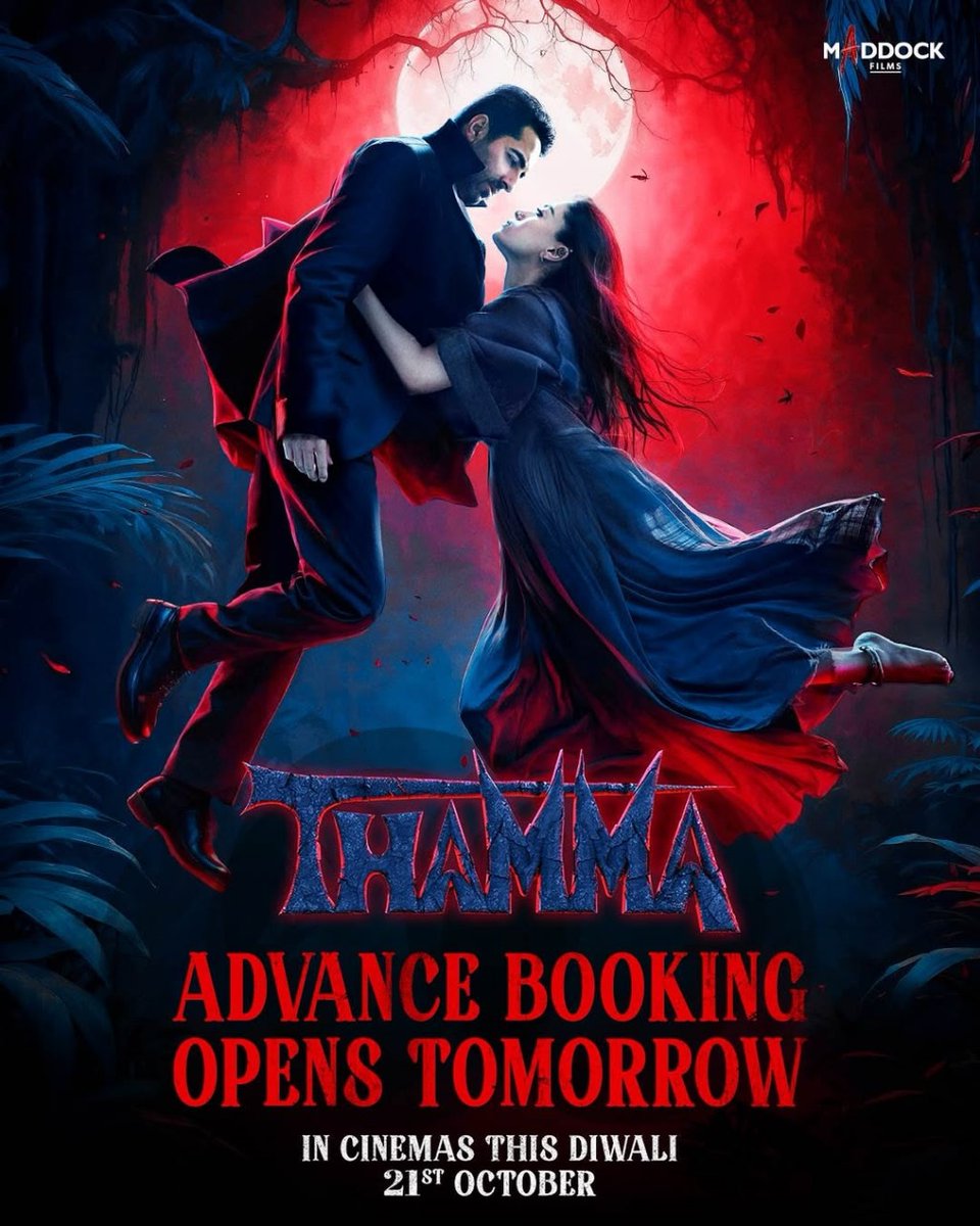 #Thamma is just 5 days to go &amp; Advance booking starting tomorrow....
Cannot wait for this