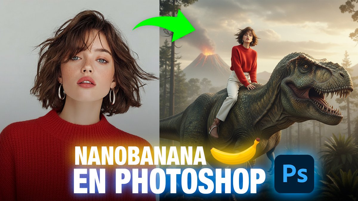 phicsion's tweet photo. 🍌 Como utilizar NANOBANANA en PHOTOSHOP🍌 (plugin integracion) GRATIS! https://t.co/gKYagyzvbX a través de @YouTube https://t.co/BnFk8ntbmf