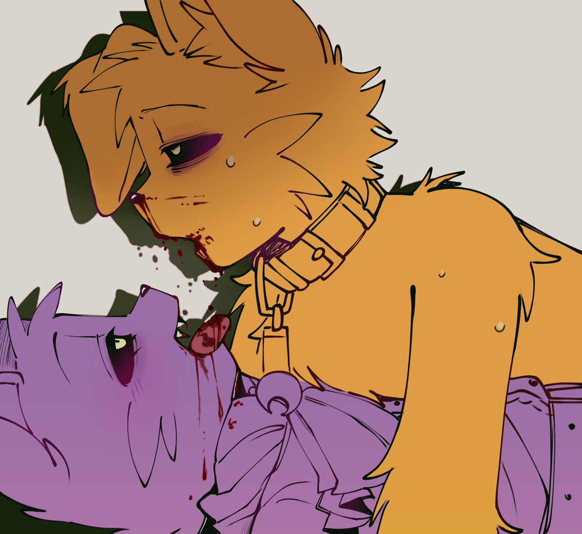 Vampire and Were(dog)wolf🦇
#dogday #catnap #SmilingsCritters