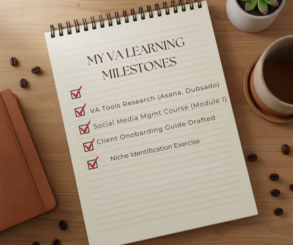 ShuneNicole's tweet photo. Big dreams are built one task at a time. Finished my first VA checklist today — proof that progress starts small! 

 What’s one task you’re proud of finishing?
#OneTaskAtATime #AspiringVA #HopeDriven https://t.co/FaT6tQFfBD
