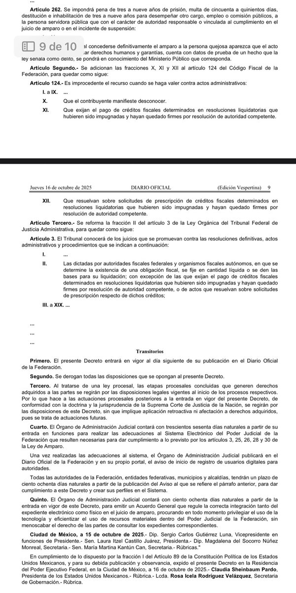 Angela_FriasA's tweet photo. Habemus REFORMA a:

✅Ley de Amparo
✅Código Fiscal
✅Ley Orgánica del TFJA https://t.co/nIpwyOuMOC