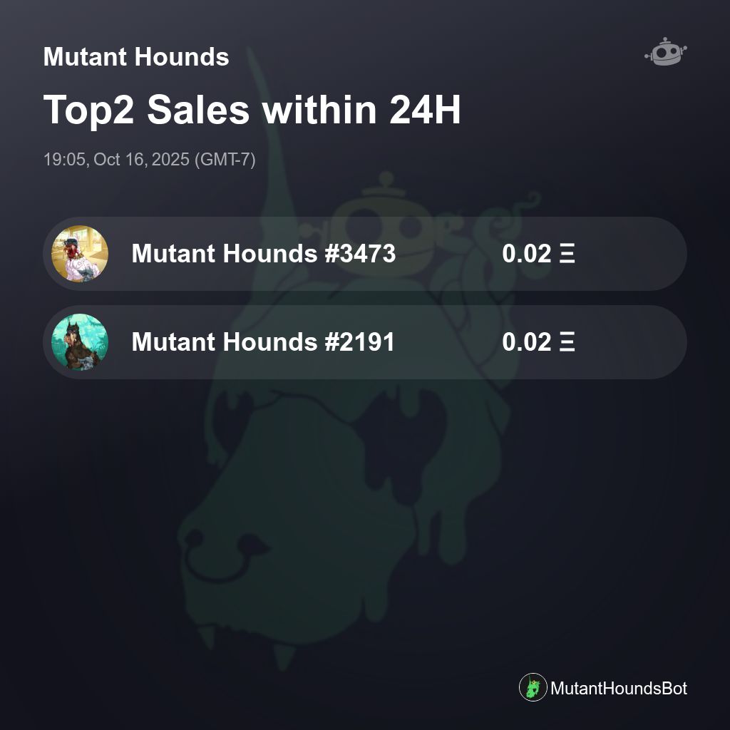 Mutant Hounds Sales Bot 🤖️ tweet media