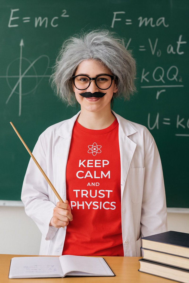 thedrunkonion's tweet image. When life gets chaotic, just remember — physics has your back. ⚛️ 
🔗 bit.ly/46SSsbf 
#KeepCalmAndTrustPhysics #Physics #ScienceHumor #Science #Einstein #FunnyTshirt