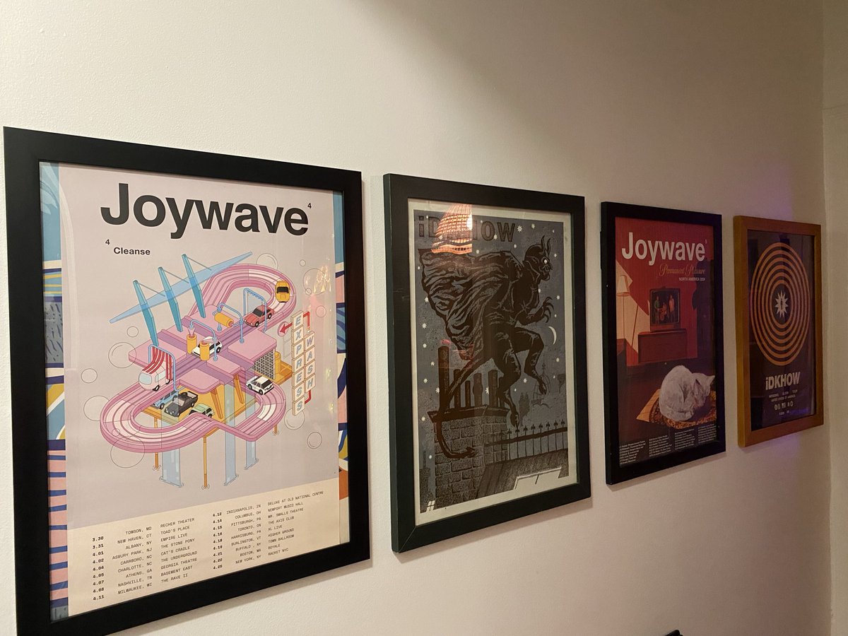 lightdontstopme's tweet image. Finally got enough frames for my Joywave x Idkhow hallway