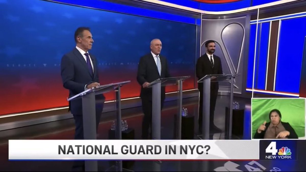 ZOHRAN MAMDANI: Make the buses fast and free

ANDREW CUOMO: Hasan Piker is an agent of hamas 

CURTIS SLIWA: Back in 1997 during a turf war with some local street toughs I was put into a sleeper hold by an 8 foot sewer rat