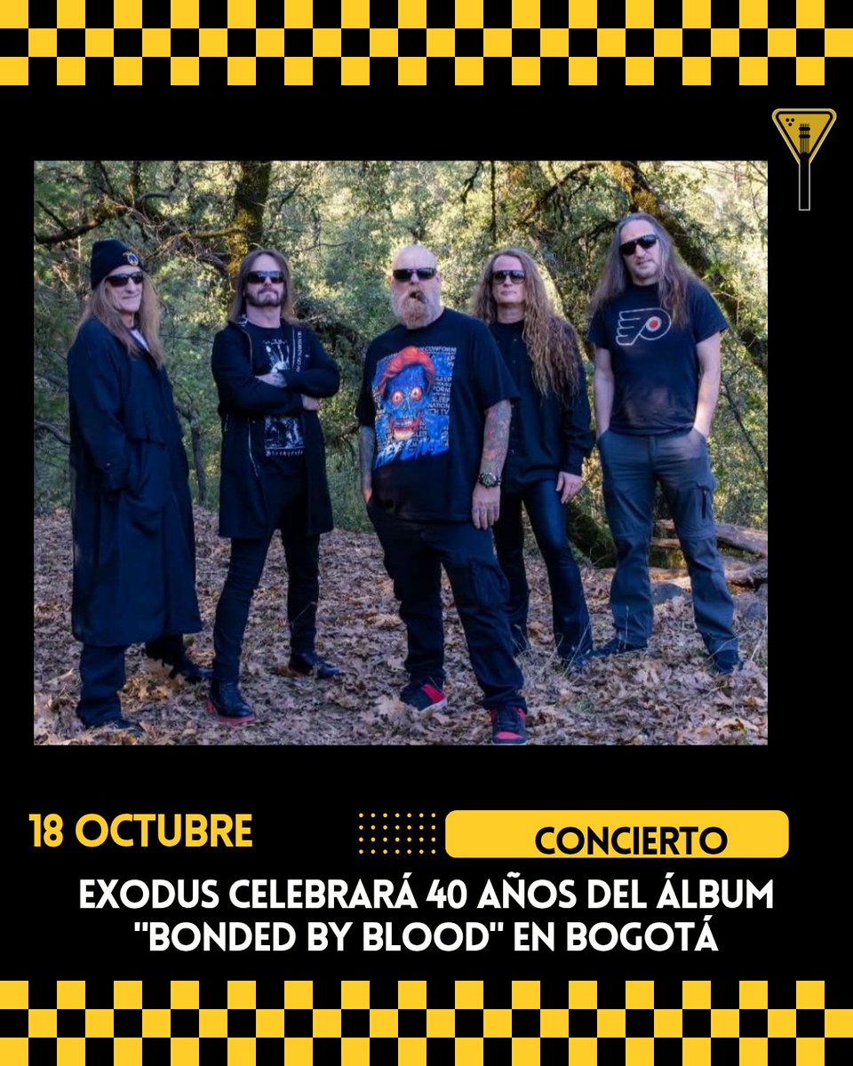 Exodus interpretará su primer y aclamado disco de estudio, “Bonded By Blood”, el próximo sábado 18 de octubre en el Auditorio CUN de Bogotá. 

Un show #imperdible

Lée aquí 😎👇
autopistarock.com/exodus-celebra…