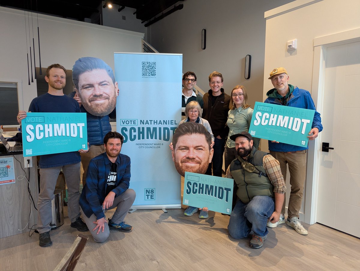 nate_for_8's tweet image. Throughout the campaign I’ve had the pleasure of working with awesome volunteers.
Rain, snow, sun and wind, they’ve knocked doors and together we've met so many Ward 8 residents who care about Calgary.
To everyone who has helped us over the last 7 months, thank you! #yyc #yyccc