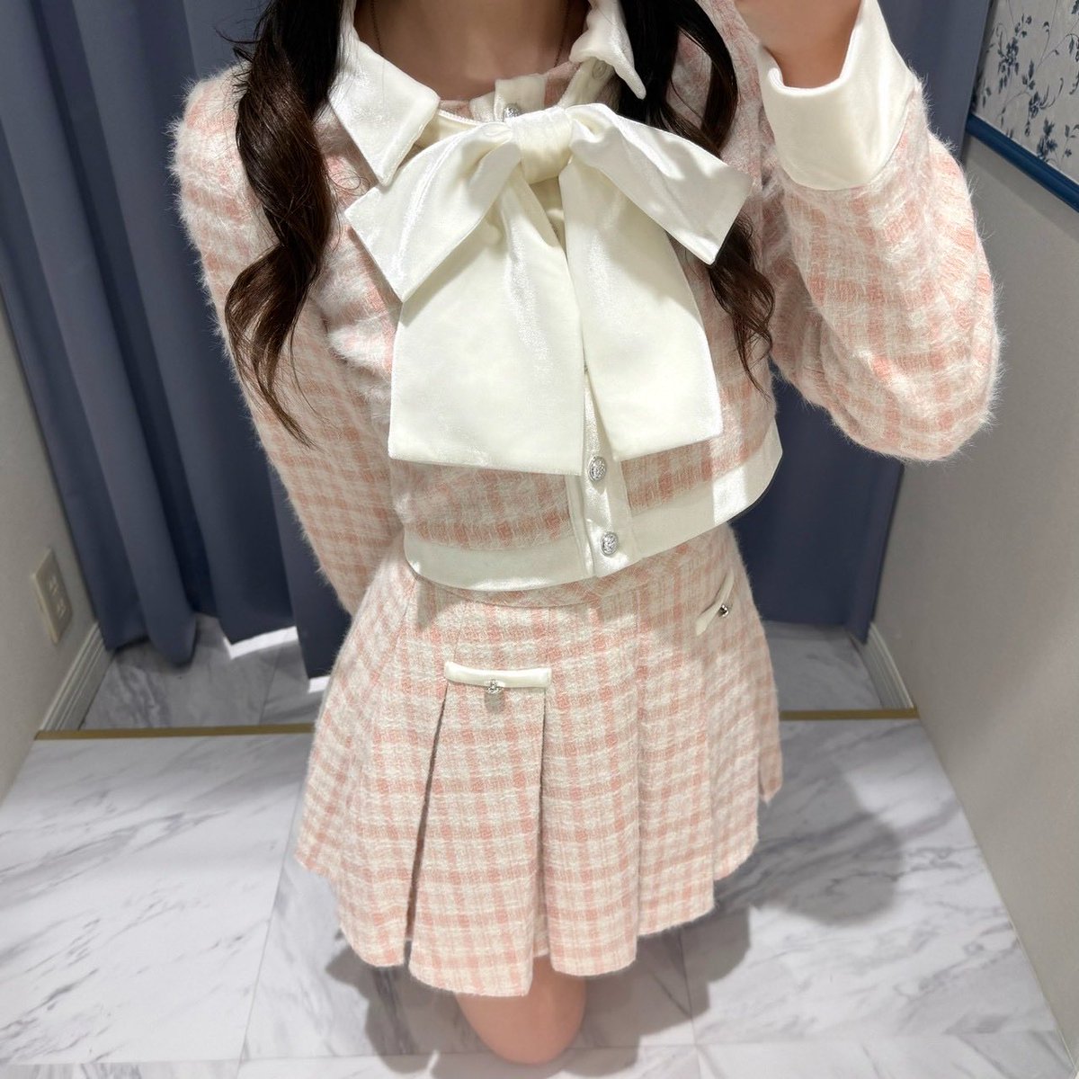 evelynビッグリボンティアード OP 千鳥柄 New Arrival𝜗𝜚💕 ㅤ