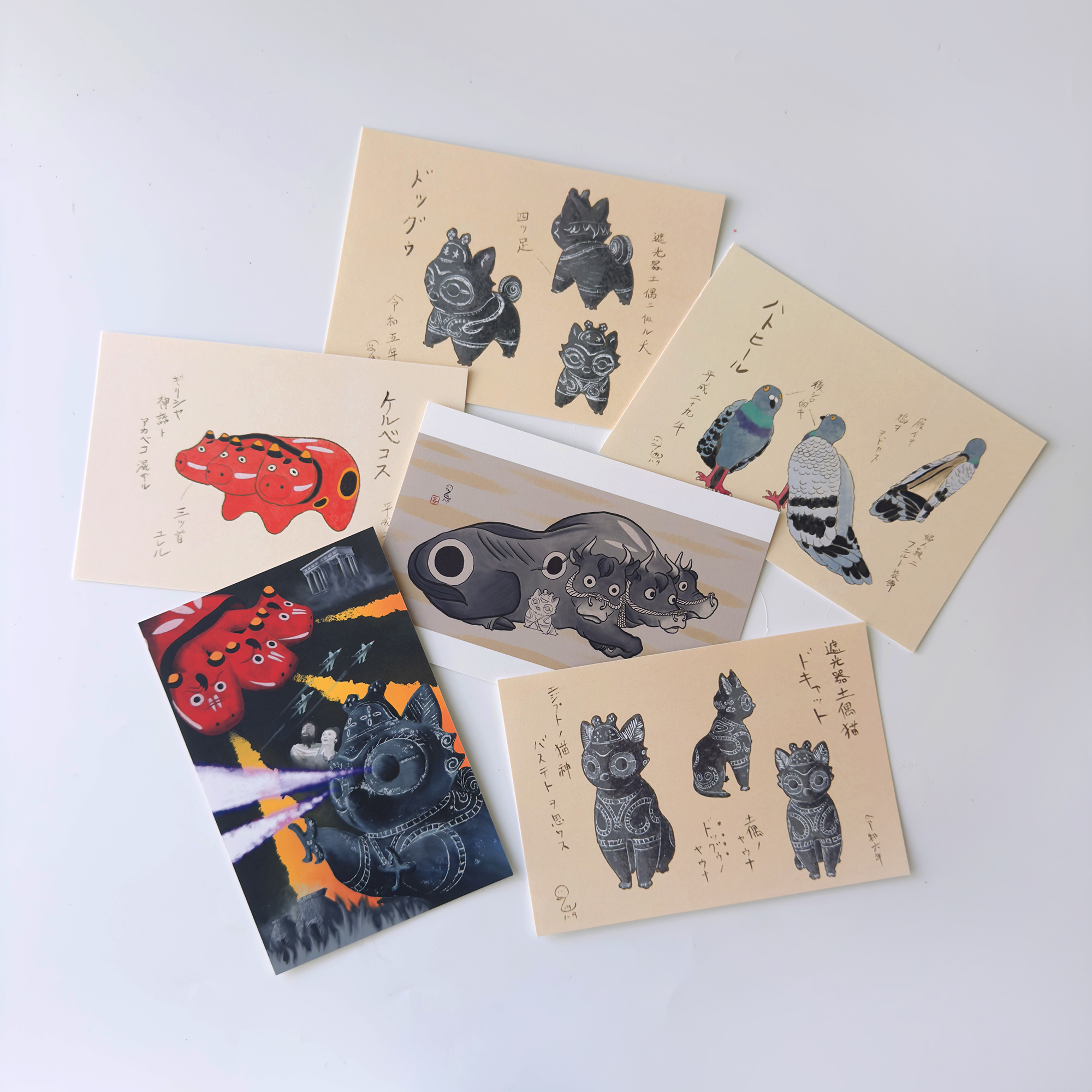 手作り額付き作品　title「へいお待ちニャンコ」 手作り額付き作品 title「時をかける ニャンコ」 手作り額付き