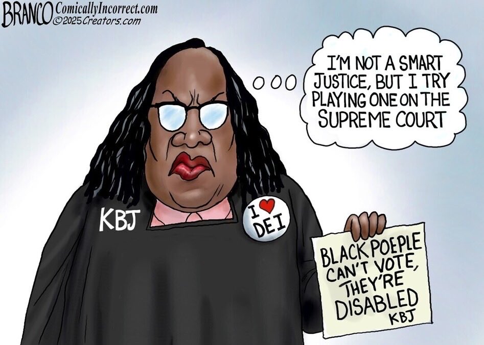 DameScorpio's tweet image. You just knew the day KBJ couldn’t answer the question “What is a woman,” she was going to be a woke DEI disaster. And she has proven herself unworthy of the position over and over again. I know Joe promised he would pick a Black woman…but maybe he could have tried harder to…