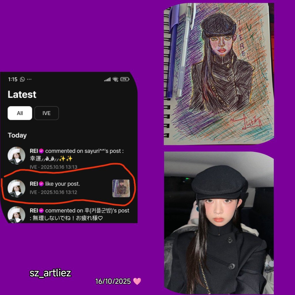 Liez_G's tweet photo. Rei liked my drawing en berriz 😭💖 I had to come here to share it because I’m just too happy 🥹✨

#Rei #IVE #アイヴ #レイ #IVERei #IveFanart #Fanart #Kpop #ReiLove #IVEForever #ReiMyMuse #아이브 #레이 #IveArt https://t.co/yLzZTlHANF